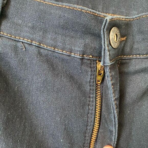 Style & Co women 14 cotton blend tummy control modern boot cut blue jeans - Picture 3 of 9